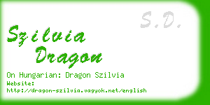 szilvia dragon business card